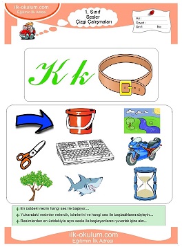 Çocuklar İçin K Sesi Çalışma Sayfaları 